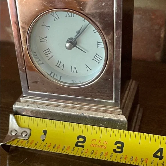 Elegant Silver Mantel Clock